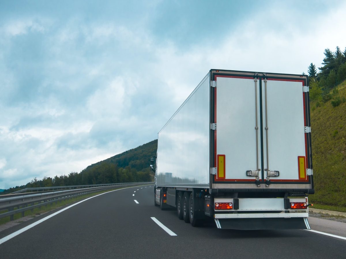 Semi truck with trailer